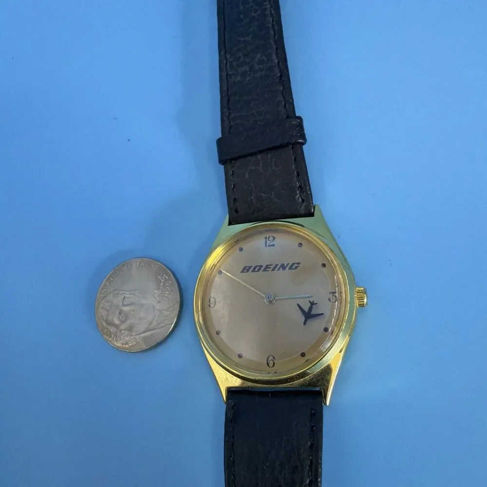 Vintage BD&A Boeing Watch - Floating Mystery Airplane Dial - New Batt. / Working